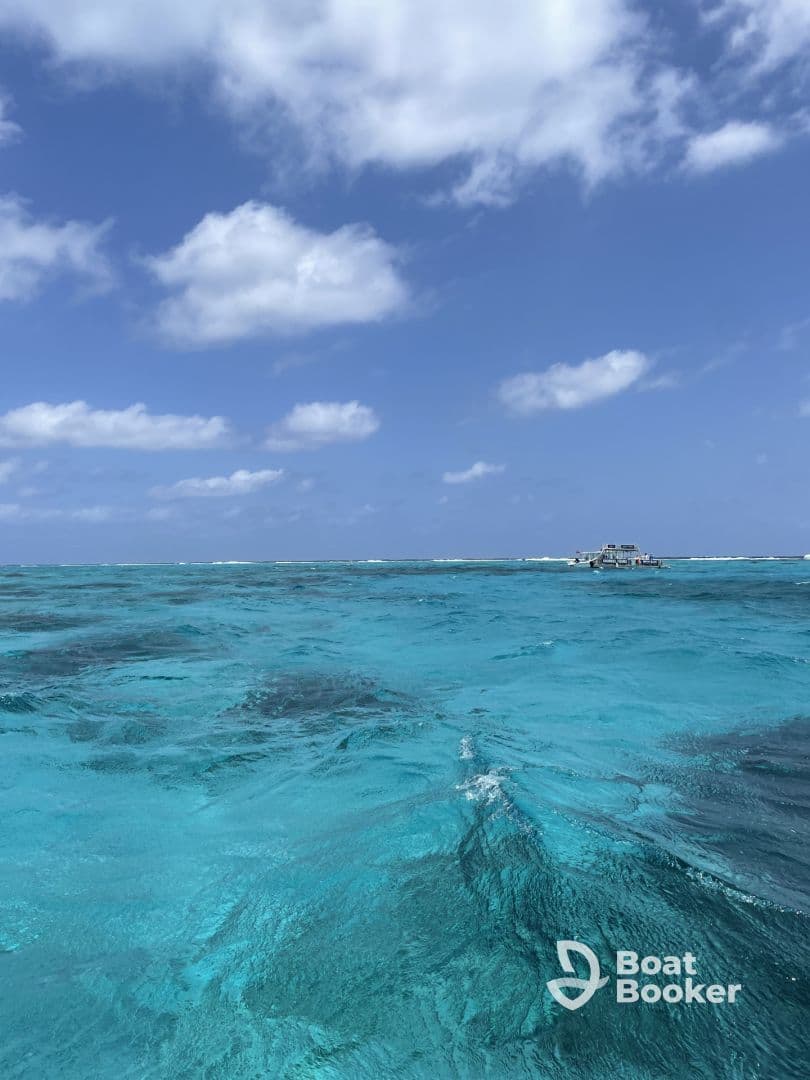A stunning view of turquoise waters under a bright blue sky, showcasing the beauty of the ocean — perfect for those seeking picturesque destinations.