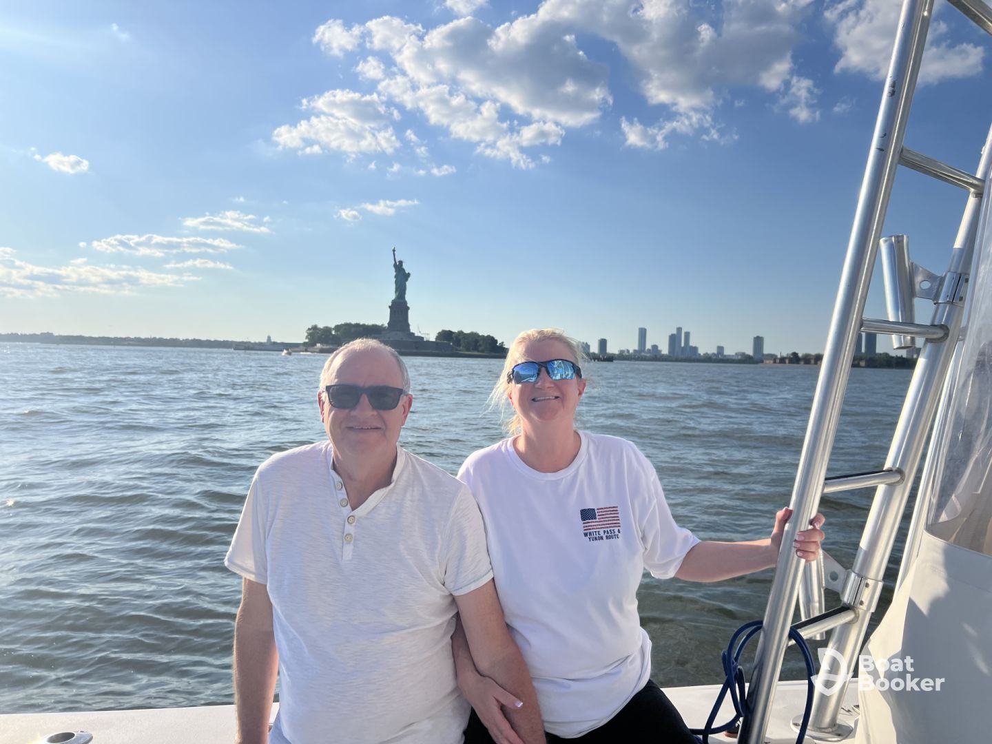 Beautiful evening of the skyline of New York