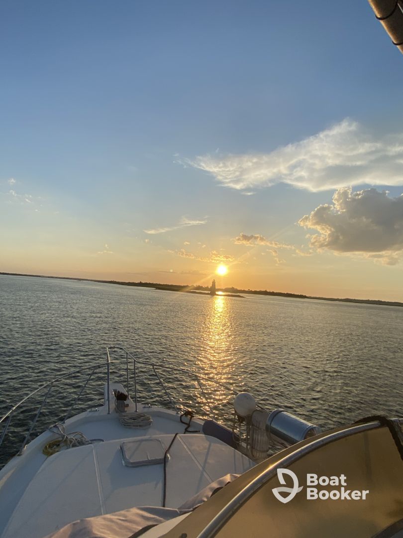Beautiful sunset cruise around the bay at Tybee