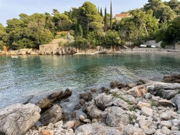 A serene view of a picturesque coastline with clear waters and lush greenery, perfect for exploring hidden beaches and enjoying nature.