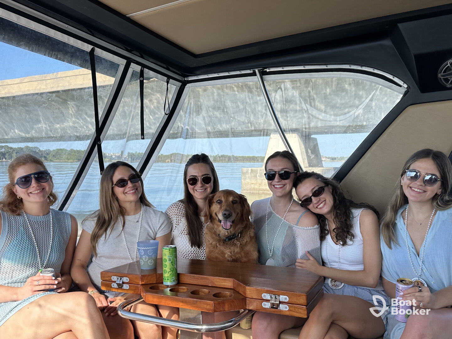 Crab Island crew, this one’s for the books 🛥️🦮🩵🍾
