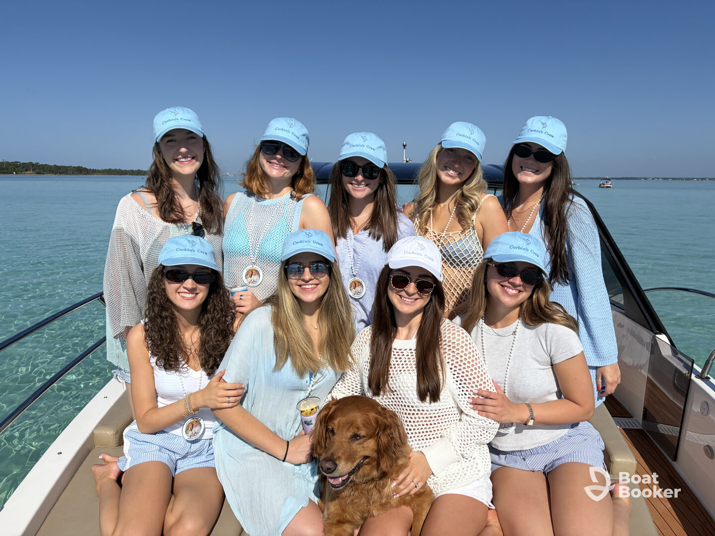 Crab Island crew, this one’s for the books 🛥️🦮🩵🍾