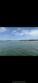 A scenic view of water and shoreline under a clear sky, but the image lacks clarity and detail.